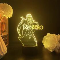 Luz noturna LED 3D Re:Zero Começando a vida em outro mundo