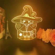 Luz noturna LED 3D Skys Childrens Of Lights Witchs Hats