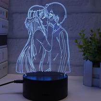 Luz noturna LED 3D Sword Art Online Kirito Color Changing Luz noturna LED 3D Sword Art Online Kirito Color Changing