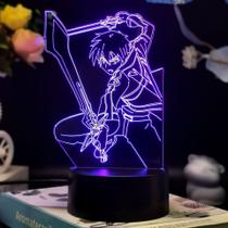 Luz noturna LED 3D Sword Art Online Kirito para quarto de crianças Luz noturna LED 3D Sword Art Online Kirito para quarto de crianças