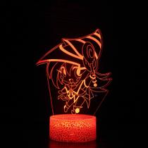 Luz noturna LED 3D Yu Gi Oh Blacks Magicians que muda de cor Luz noturna LED 3D Yu Gi Oh Blacks Magicians que muda de cor