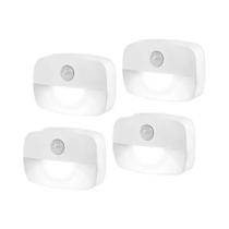 Luz Noturna LED Com Sensor De Movimento 4pcs Sem Fio Alimentada Por Bateria AAA Para Quarto Escada