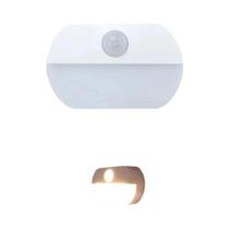 Luz Noturna LED Com Sensor De Movimento PIR, Lâmpada Recarregável Para Armário, Cozinha, Banheiro,