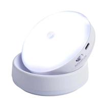 Luz Noturna LED Com Sensor De Movimento PIR Rotacionável 360 graus Recarregável Sem Fio Para Armário E