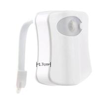 Luz Noturna LED Com Sensor De Movimento RGB 8 Cores, Lâmpada Atmosférica Sem Fio Para Banheiro