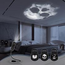 Luz Noturna LED Em Forma De Caveira Com Design De Padrões Alternáveis 1+3, Presente De Halloween,