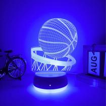 Luz Noturna LED Estilo Esportivo Moderno Design De Basquete Com Visão Estereoscópica 3D Para