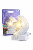 Luz Noturna LED Estrela Lua Plug Tomada 1W Quarto Infantil