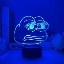 Luz noturna LED Frog3D que muda de cor para crianças com controle remoto