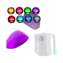 Luz Noturna LED Mini Kawayi Com Sensor De Movimento 16/8 Cores Para Banheiro