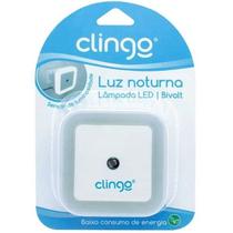 Luz Noturna LED Mini Luminaria Abajur de Tomada C/ Sensor Clingo