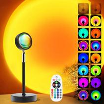 Luz Noturna LED Multicolorida Projetor De Lâmpada Do Pôr Do Sol 16 Cores Para Fotografia Selfie