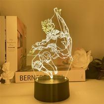 Luz noturna LED Plants vs Zombies Gorous 3D que muda de cor
