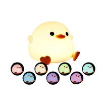 Luz Noturna LED Recarregável Para Crianças, Lâmpada De Silicone Em Forma De Animal Com Sensor De