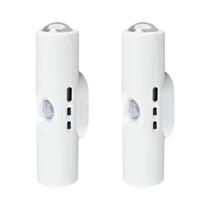 Luz Noturna LED RGB De Dupla Cabeça Com Sensor De Movimento, Lâmpada Magnética Recarregável Para