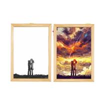 Luz Noturna LED USB De 3 Cores INS Anime Seu Nome Céu Estrelado Candeeiro De Mesa Presente De Casal