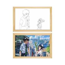 Luz Noturna LED USB De 3 Cores INS Anime Seu Nome Céu Estrelado Candeeiro De Mesa Presente De Casal