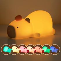 Luz noturna LEDHOLYT Cute Silicone Lying Flat Capivara Kids