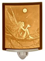 Luz Noturna Lithophane de Porcelana - Jardim de Fadas (13cm)