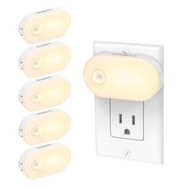 Luz noturna Lyridz Plug in com sensor de movimento 1-120LM, pacote com 6