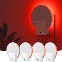 Luz noturna Lyridz Red LED retroiluminado Plug-in Dusk-to-Dawn 4K