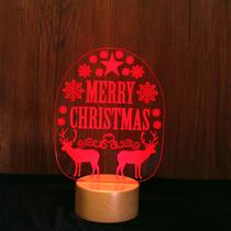 Luz noturna Merrys Christmas 3D LED que muda de cor para crianças Luz noturna Merrys Christmas 3D LED que muda de cor para crianças