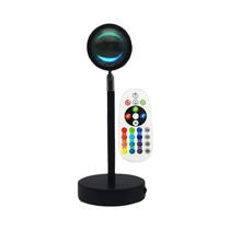 Luz Noturna Projetor Bluetooth com Arco-Íris e Pôr do Sol - Ideal para Casa e Cafés