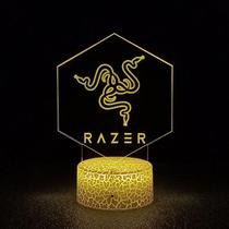 Luz noturna Razers 3D LED que muda de cor para crianças com base Luz noturna Razers 3D LED que muda de cor para crianças com base