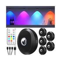 Luz Noturna Recarregável De 1200mAh 3 Peças Com Controle Remoto E Temporizador Para Colocar Na