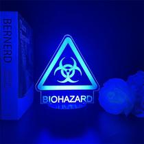 Luz noturna Resident Evil 3D com mudança de cor LED para crianças