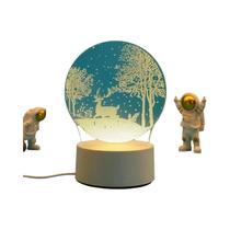 Luz Noturna Romântica De Acrílico 3D LED Para Casa, Quarto Infantil, Festa De Aniversário De