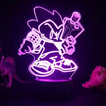 Luz noturna Sonic Hedgehogs 3D LED que muda de cor para crianças