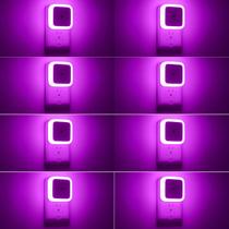 Luz noturna Sujeet 8 unidades plug-in rosa LED com sensor do anoitecer ao amanhecer Luz noturna Sujeet 8 unidades plug-in rosa LED com sensor do anoitecer ao amanhecer