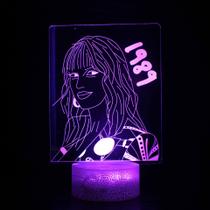 Luz noturna Taylor Swift 3D Star com base em acrílico e ABS