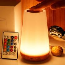 Luz noturna THAUSDAS Lâmpada de toque regulável 13 RGB 5% de brilho