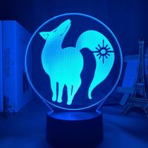 Luz noturna The Seven Deadly Sins 3D acrílico LED colorido