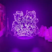 Luz noturna USB As duas lebres e seu gato branco Master Chu