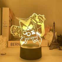 Luz noturna USB Brawl Stars Spike Poco Colette 3D Illusion Luz noturna USB Brawl Stars Spike Poco Colette 3D Illusion
