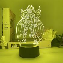 Luz noturna USB Saint Seiya Aiolia Shaka Radamanthys Leo