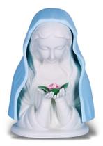 Luz Noturna William J. Hirten Madonna - Azul com Rosa - 18cm