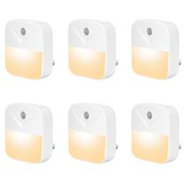 Luz Noturna YRWXZYO Kit com 6 Unidades LED Branco Quente com Sensor Luz Noturna YRWXZYO Kit com 6 Unidades LED Branco Quente com Sensor