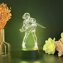 Luz noturna Zenless Zones Zeros 3D LED com mudança de cor Luz noturna Zenless Zones Zeros 3D LED com mudança de cor