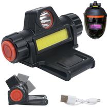 Luz para Capacete de Solda Marsrut com Duplo Feixe e Recarga USB