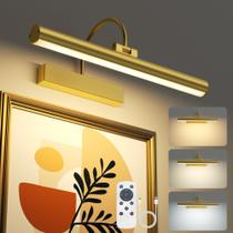 Luz para Cuadros VOLISUN 33 cm Recargable con 3 Colores y Control Remoto Dorada