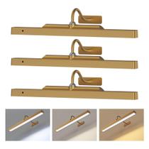 Luz para Quadros Craftersmark Kit com 3 Peças Latão 40,5 cm Recarregável