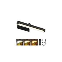 Luz para quadros sem fio EZVALO 33 cm com controle remoto, 4000 mAh, preta Luz para quadros sem fio EZVALO 33 cm com controle remoto, 4000 mAh, preta