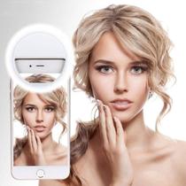 Luz Para Selfie Ring Light Celular Carga Via Usb Branco Luz Para Selfie Ring Light Celular Carga Via Usb Branco
