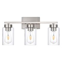 Luz para Tocador de Baño A1A9 3 Luces Níquel Cepillado 45 cm 110V Luz para Tocador de Baño A1A9 3 Luces Níquel Cepillado 45 cm 110V
