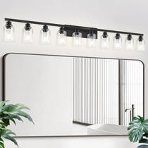 Luz para tocador de baño DIKAIDA 166 cm 10 luces negro mate Luz para tocador de baño DIKAIDA 166 cm 10 luces negro mate
