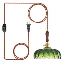 Luz pendente CISTUATA Green Vintage Glass, cabo de 3,5 m E26 Luz pendente CISTUATA Green Vintage Glass, cabo de 3,5 m E26